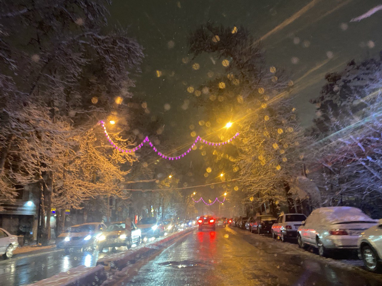 یک شب برفی در تهران